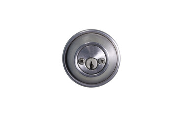 door lock knob on white background