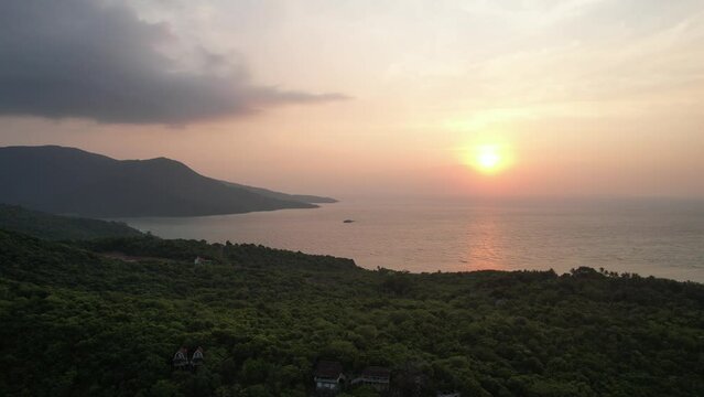 Sunrise with tropical beach in Karimun Jawa island