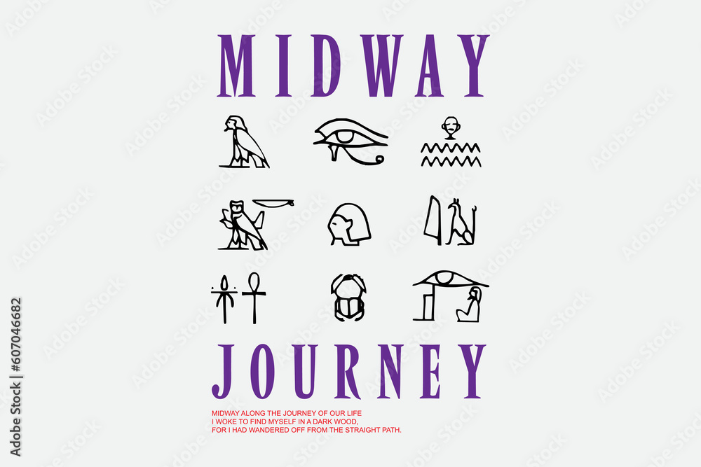 Wall mural Modern midway streetwear graphic design