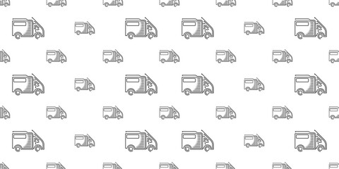 Shipping Truck Icon Seamless Pattern Y_2203004