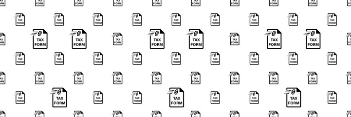 Tax Document Icon Seamless Pattern Y_2203002
