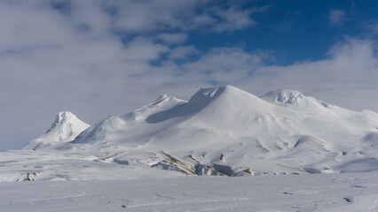 A winter scene in the Kerlingarfjöll mountain range, central highlands of Iceland.