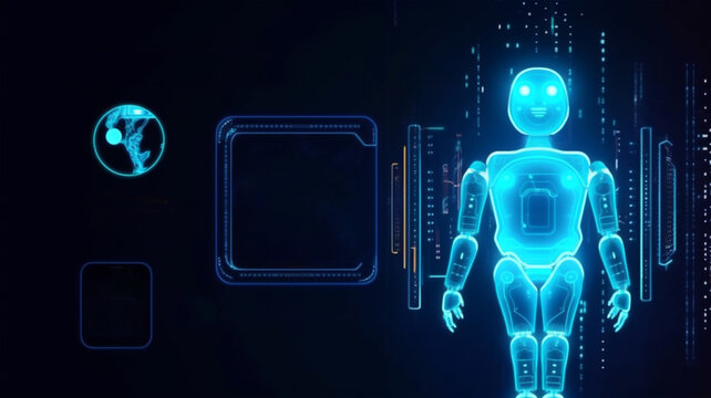 Robot, electronic and digital access, user authentication system, technology and cybernetics, cybersecurity, information security, encryption, data protection, Generated AI