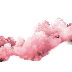 pink clouds, isolated on transparent background, wallpaper, AI generated