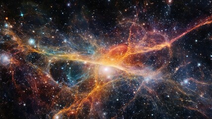 Illustration of a magnificent star cluster in the depths of space created - Background - with...