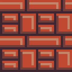 Brick wall seamless pattern in pixel art style. Abstract texture, pixel art vector illustration. Design for web and mobile app.