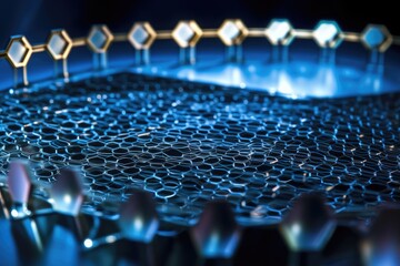 Fototapeta premium New materials and nanotechnologies. Generative AI