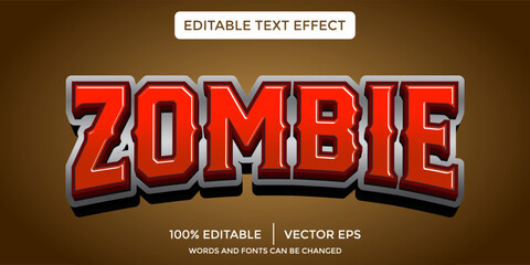 zombie Editable text effect style