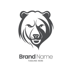 bear logo design. bear head logo design, bear illustration, mascot logo design,
