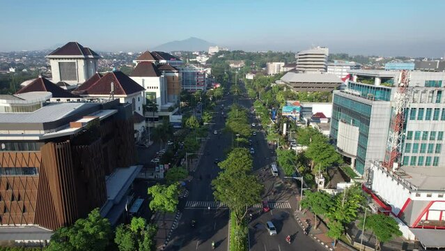 Simpang Lima Semarang, landmark Semarang view frome above
