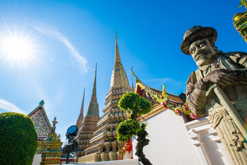 Buddhist temple Wat Pho beautiful pagoda travel place