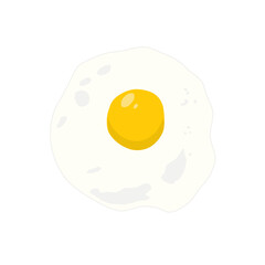 fried egg isolated on white background