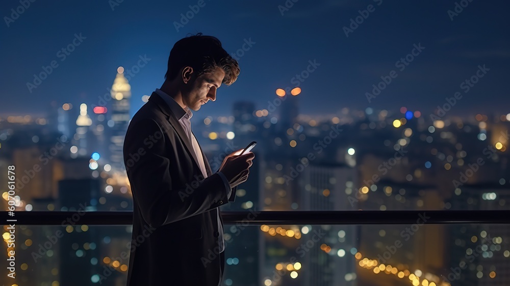 Leinwandbilder Manual work with business data analytics, process management using financial charts.Futuristic innovative technologies. Generative AI