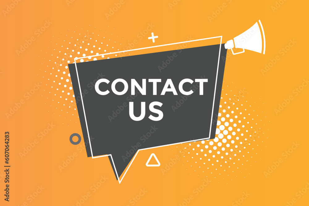 Sticker contact us button web banner templates. vector illustration