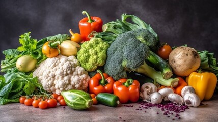 Seasonal Fresh vegetable  Generative AI