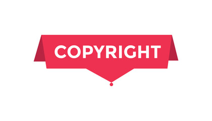 Copyright button web banner templates. Vector Illustration 