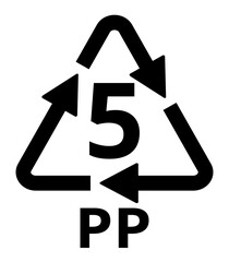 PP symbol illustration, black on white background