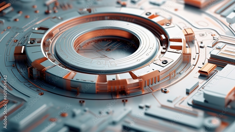 Poster Artificial intelligence, the concept of artificial intelligence, the basics of technology. Futuristic innovative technologies. Generative AI