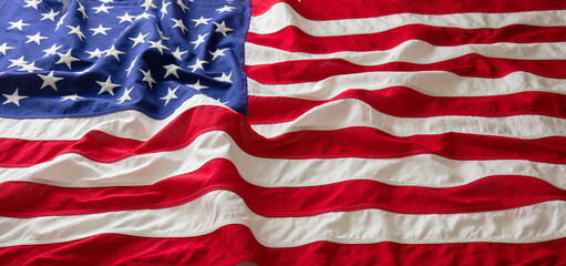 American flag wave background, USA National Holiday, Memorial and Independence day, July 4th