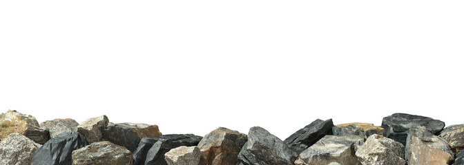 Panorama rocks ground cutout backgrounds 3d illustrations png