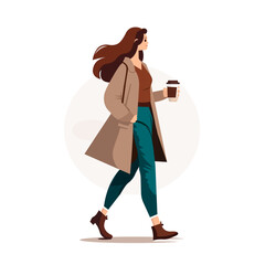 A Girl character having coffee in her hand