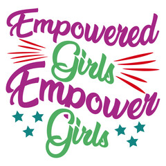 Retro Girl Power T-shirt Design, Vector