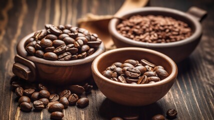 Fototapeta premium Delicious coffee beans Generative AI
