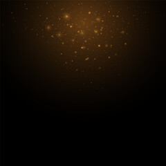 Fototapeta na wymiar Golden Lights Background. Christmas Lights Concept. Vector illustration.Glow light effect.