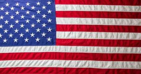 USA flag wave background, American National Holiday, Memorial and Independence day, above view
