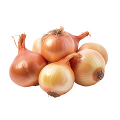 Fresh gold onion vegetable bulb isolated on white background With clipping path and generative ai ,png file