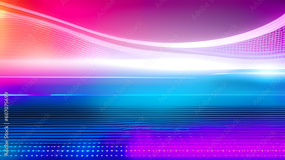 Poster abstract blue and pink background with flowing lines. dynamic waves - ai generative illustration.