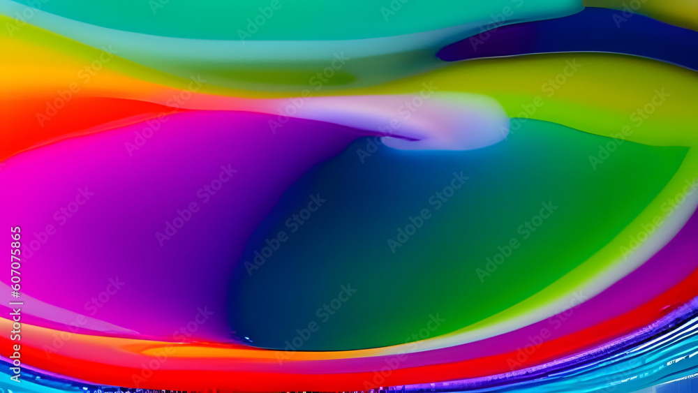 Poster a colorful abstract design with bold patterns and smoke, generative ai
