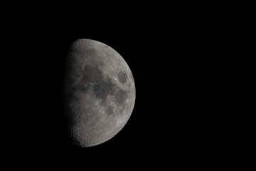 moon shot during the evening