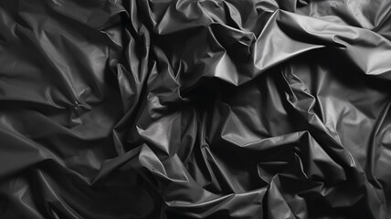 crumpled black trash bags Generative AI