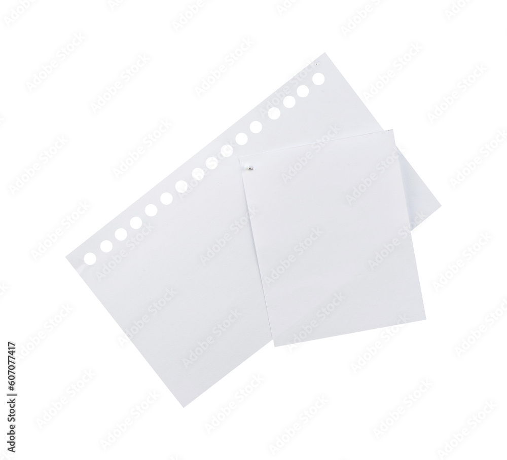 Poster stack of blank white paper isolated