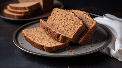 Fototapeta na wymiar Delicious gluten free slice of bread Generative AI