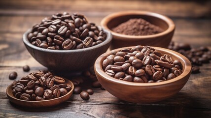 Fototapeta premium Delicious coffee beans Generative AI