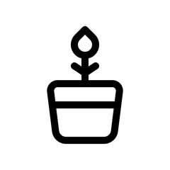 Editable potted flower, plant vector icon. Gardening, landscaping, horticulture. Part of a big icon set family. Perfect for web and app interfaces, presentations, infographics, etc