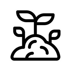 Editable seedling, plant, growing seed vector icon. Gardening, landscaping, horticulture. Part of a big icon set family. Perfect for web and app interfaces, presentations, infographics, etc