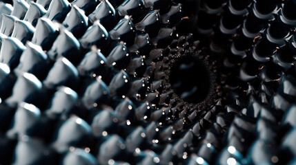 Magnetic Marvels: Exploring Macro Details of White Ferrofluid's Biogenic Hexagonal Structures. Generative AI