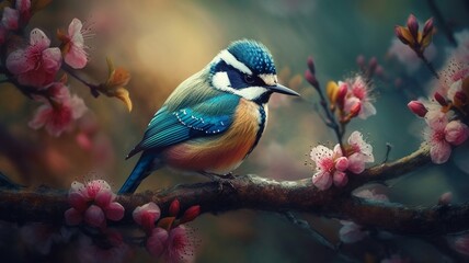 bird on a branch Generative AI