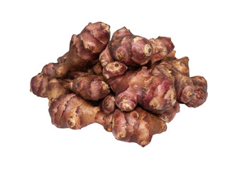 Jerusalem artichoke isolated on a png background.