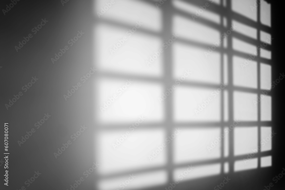 Poster dark room with window light overlay