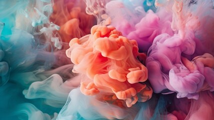 Fototapeta premium Colorful smoke background Generative AI