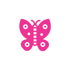 Fototapeta na wymiar Butterfly Insect Wings Solid Icon