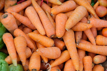 Fresh Carrots bunch. Fresh carrots in the market