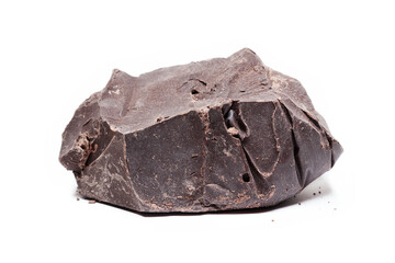 Large piece of raw, dark chocolate