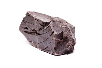 Large piece of raw, dark chocolate