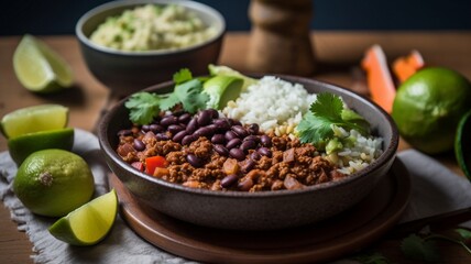 Delicious vegetable dinner Generative AI