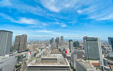 大阪駅から北側の俯瞰写真　【大阪風景写真】